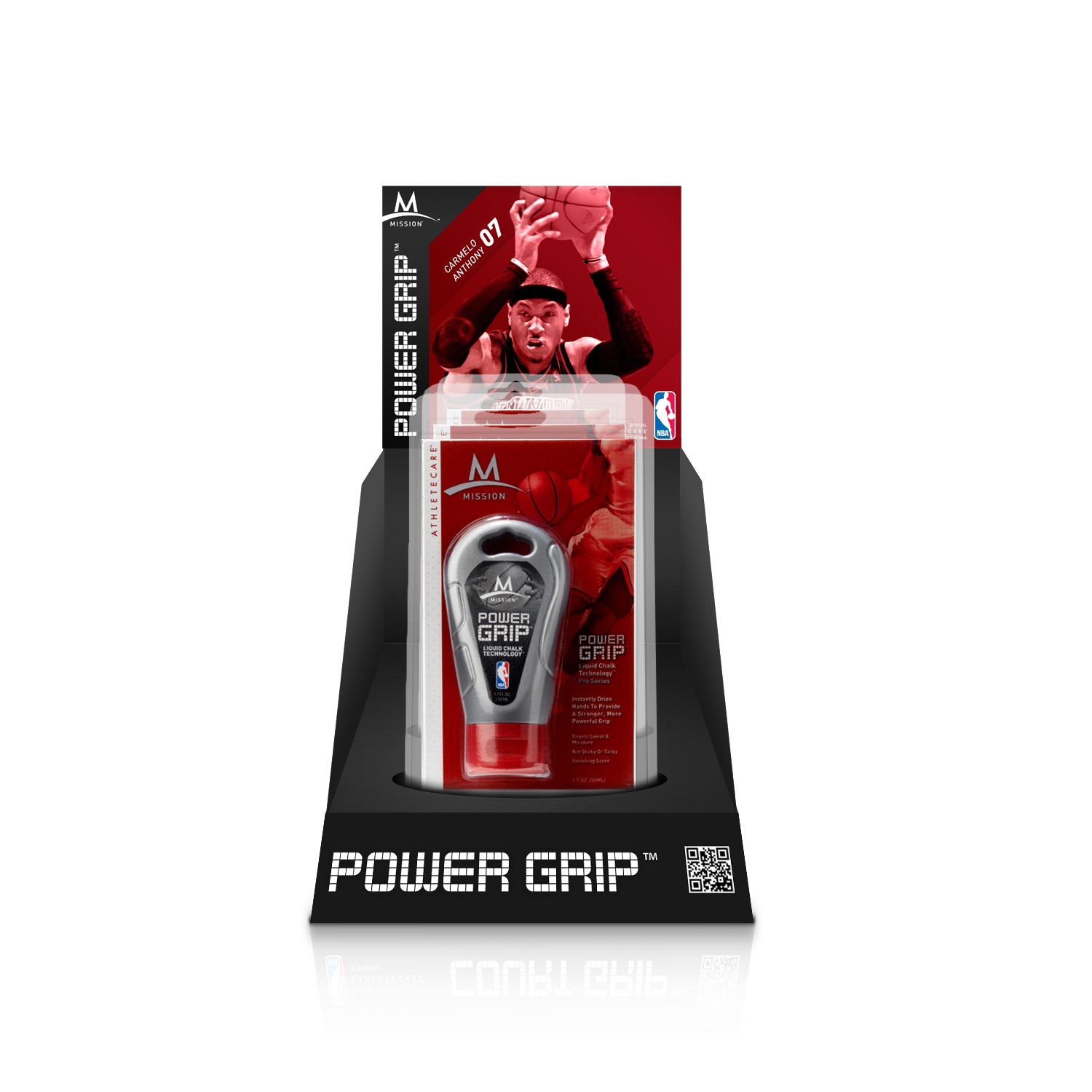 The Power Grip counter display, one blister pack under its own header card